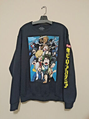 Funimation Anime My Hero Academia Crewneck Sweatshirt Men's Large